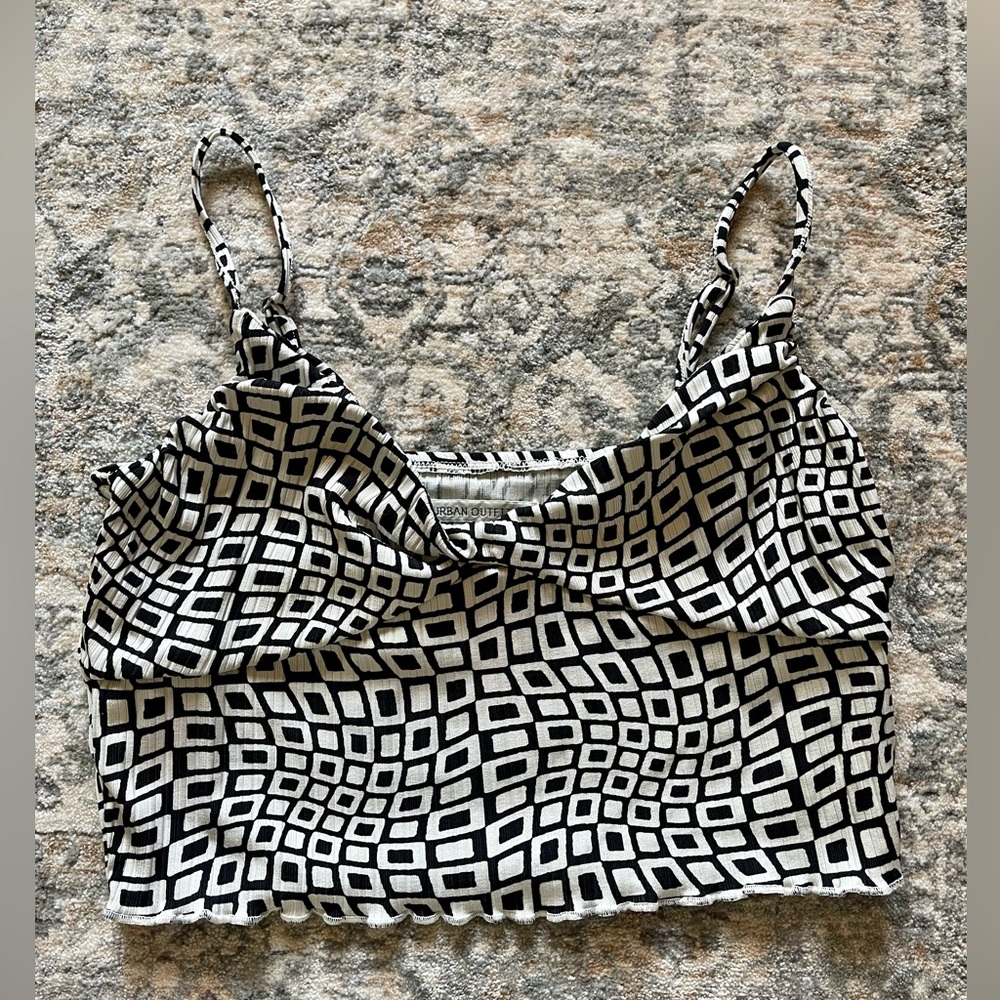 Urban Outfitters Black and White Tank Too